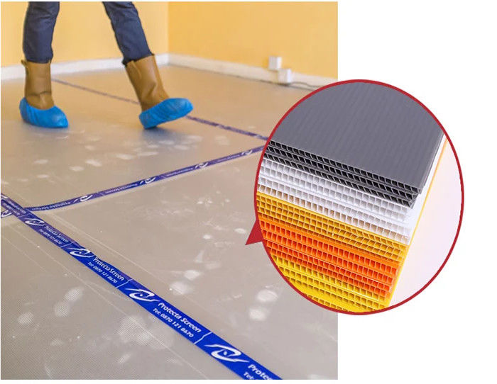 6mm 12mm Correx Floor Protection White คอร์ฟลูต Sheet สารหน่วงไฟ
