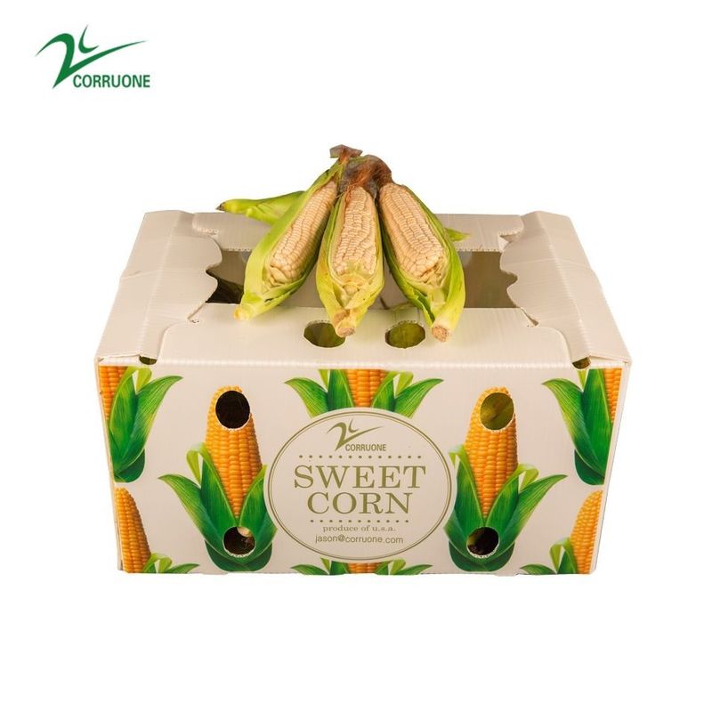 กล่องกระดาษลูกฟูกผลไม้ข้าวโพดหวานกล่องบรรจุภัณฑ์ Correx กล้วย