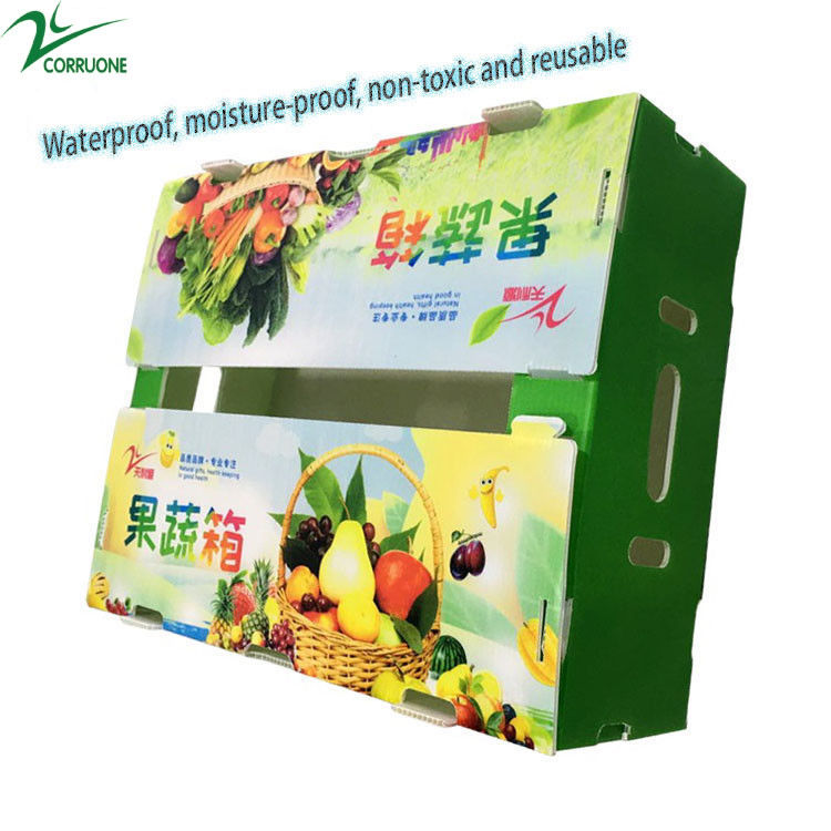 ขายร้อน PP กล่องพลาสติก corrugated กันน้ําพับสําหรับการเกษตรกล่องบรรจุ