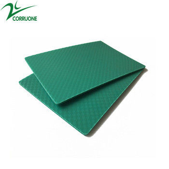 แผ่นพลาสติกลูกฟูกสี 4X8 PP แผงรังผึ้ง สีเขียว
