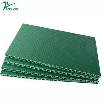 แผ่นพลาสติกลูกฟูกสี 4X8 PP แผงรังผึ้ง สีเขียว