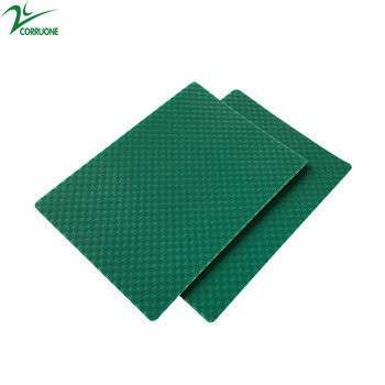 แผ่นพลาสติกลูกฟูกสี 4X8 PP แผงรังผึ้ง สีเขียว