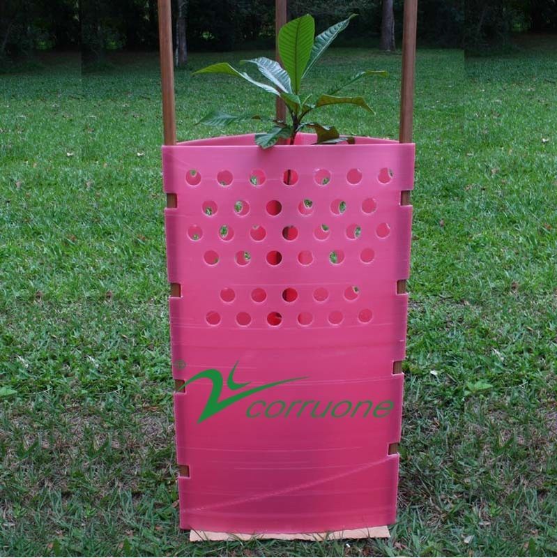 Coroplast Plastic Tree Trunk Covers Corrugated Plastic Tree Guard ป้องกัน