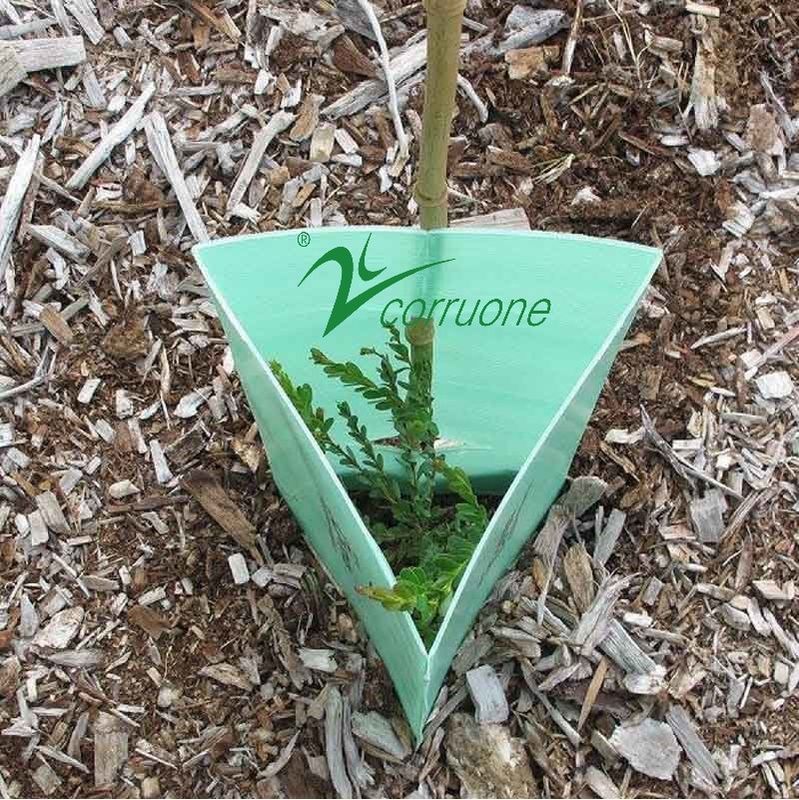 Coroplast Plastic Tree Trunk Covers Corrugated Plastic Tree Guard ป้องกัน